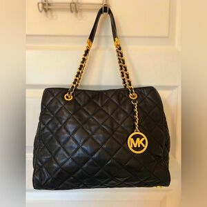 Michael Kors Quilted Black Leather Purse